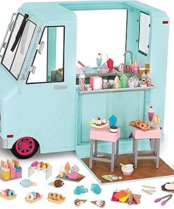 Our Generation Dolls Sweet Stop Ice Cream Truck for Dolls, 18″