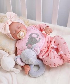 BABESIDE Lifelike Reborn Baby Dolls – 17-Inch Realistic-Newborn Baby Dolls Full Body Vinyl Sleeping Real Life Baby Dolls Girl with Toy Accessories for Kids Age 3 4 5 6 7 +