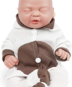 Vollence 14 inch Sleeping Reborn Baby Doll Silicone Doll Realistic Newborn Baby Dolls with Feeding Accessories & Gift Box – Girl
