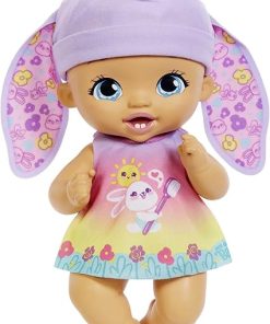 My Garden Baby Brush & Smile Little Bunny Baby Doll (12-in) with 3 Accessories and 2-in-1 Outfit, Pink Hat, Great Gift for Kids Ages 2Y+​ 2