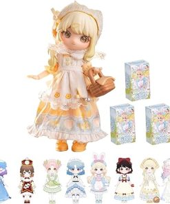1/12 Liroro BJD Dolls Blind Box,Kawaii BJD Dolls Liroro Fairytale Hut Series Ball Jointed Doll Collectable Action Figure Posable Dress Up Doll for Girls Birthday Party Gift Toys