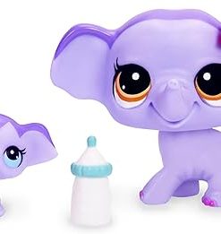 Littlest Pet Shop Elephant and Baby Elephant Figure Set
