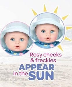 ADORA Beach Baby Doll with Sun-Activated Freckles, 13″ Toy Doll with Clothes & Accessories Set Like Light Blue Hat and Yellow Sunglasses, Birthday Gift for Ages 1+ – Baby Sunny 2
