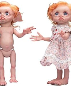 Anano Reborn Elf Doll Silicone Body 17 Inch Realistic Baby Dolls Silicone Full Body Reborn Baby Elf Real Life Anatomically Correct Babies Dolls