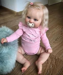 Zero Pam Reborn Baby Dolls Smiling Girl 20 Inch Realistic Baby Dolls Soft Vinyl Full Body Lifelike Newborn Silicone Babies Anatomically Correct Doll with Accessories 2