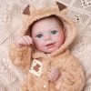 ADFO Reborn Baby Dolls Twins Girl 17 Inches Realistic Baby Doll with Soft Cloth Body Sleeping Real Like Baby Dolls with Feeding Accessories for Kids Ages 3+ 4