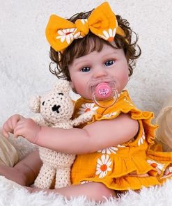 Aori Lifelike Reborn Baby Dolls Real Life Realistic Baby Dolls 20 ” Laughing Newborn Baby Girl with Doll Accessories for Girls 3+