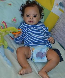 Reborn Baby Dolls 23 Inch Realistic Black Boy Girl Dolls With Realistic Features, Comes With Accessories
