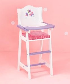 Olivia’s Little World – Polka Dots Princess Baby Doll High Chair – Grey 2