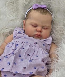 Zero Pam 24 inch Real Life Reborn Baby Dolls Girl Eyes Closed Soft Cloth Body,Lifelike Big Size Newborn Silicone Vinyl Baby Doll Real Toddler Babies That Looks Real Toy Doll for Kids