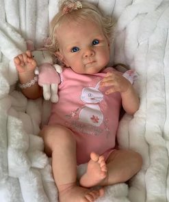 Zero Pam Life Like Reborn Baby Dolls – 18 Inch Soft Body Doll Real Life Realistic-Newborn Baby Dolls Blonde Hair Girl Life Size Baby Doll with Accessories for Kids Age 3+