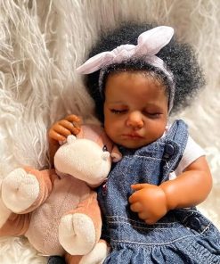 Zero Pam Black Reborn Baby Dolls, Realistic Baby Doll, 20 in African American Baby Girl, Silicone Baby Doll, Cloth Body Real Life Baby Dolls, Black Reborn Dolls with Accessories 2