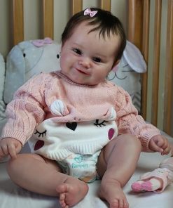 Zero Pam Reborn Baby Dolls Silicone Full Body Maddie Baby Girl 20 Inch Realistic Newborn Babies Real Lifelike Soft Vinyl Babies Doll That Look Real Adorable Washable Doll for Kids 2