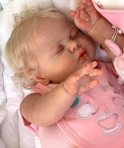 Zero Pam Reborn Toddler Dolls Girl Lifelike Baby Doll 24 Inch Realistic Reborn Baby Dolls That Look Real Sleeping Babies, Real Life Silicone Newborn with Chubby Face Infant Doll 2