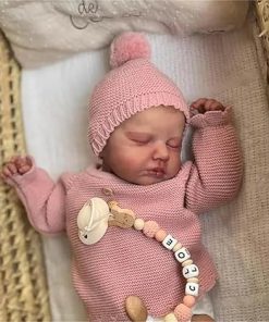 Zero Pam Realistic Baby Doll Girl 20 Inch, Soft Cloth Body Handmade Advanced Painted Sleeping Reborn Baby Dolls Real Look Silicone Newborn Dolls with Accessories for Kids Age 3+