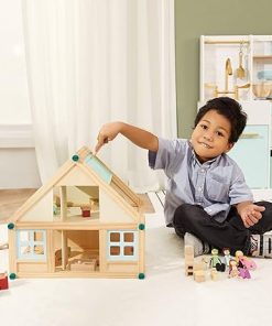 Olivia’s Little World Kids Buildable Furnished Wooden Dollhouse for 3.5″ Dolls 2