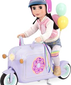 Glitter Girls by Battat – Donut Delivery Scooter – Toy Car, Bike, and Vehicle Accessories for 14-inch Dolls – Ages 3 and Up (GG57020C1Z) , Pink