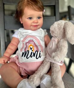 Pinky Reborn Baby Dolls.20 Inch Realistic Doll Weighted Soft Body Newborn Baby Doll with Clothes and Toy Accessories