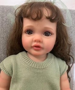 22 Inch Toddler Reborn Baby Dolls Full Body Washable Realistic Baby Doll Girl Anatomically Correct Soft Silicone Newborn Look Baby Doll with Clothes and Toy Accessories… 2