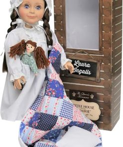 THE QUEEN’S TREASURES 18 Inch Doll, Officially Licensed Little House on The Prairie Laura Ingalls 18 in Doll with Quilt/Pillow, Rag Doll, Nightgown, Pantaloons, Cap in a Keepsake Box Compatible with 2