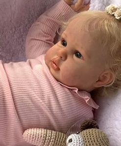 Anano Big Realistic Reborn Toddler Dolls Girl 24 Inch Real Silicone Babies That Look Real and Feel Real Life Looking Newborn Baby Dolls Realistic Babies with Hair and Toys