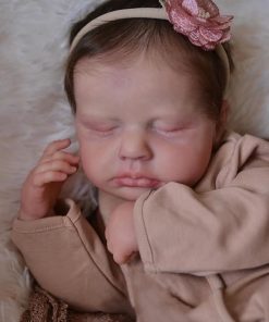 Pinky Reborn Baby Dolls 20 inch Preemie Baby Doll Soft Vinyl Silicone Baby Doll Toy Accessories Birthday Gift for Age 3+