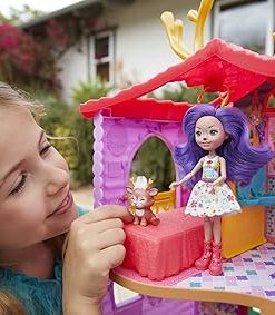 Cozy Deer House Playset (21-in / 53-cm) with Danessa Deer Doll & Animal Figure, 4 Play Areas & 15+ Pieces, Great Gift for Kids Ages 3-8 (HFC41) 2