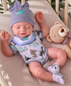 BABESIDE Lifelike Silicone Reborn Baby Dolls Boy Esta – 16 Inch Realistic Newborn Baby Silicone Full Body Anatomically Correct Baby Doll with Pacifier-Insertion Feature Gift for Kids 3+