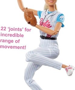 Barbie Ultra-Flexible Baseball Doll with Mitt 2
