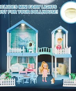 TOY Life Blue Princess Doll House for Girls, 3-5 Years – Two Floor Dollhouse with Furniture & Accessories 2