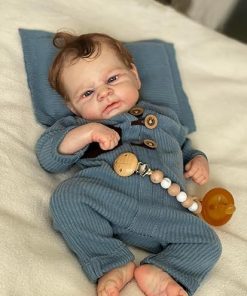 Anano Reborn Baby Boys 17 Inch Realistic Newborn Baby Boys Lifelike Real Full Body Silicone Vinyl Baby Boys That Look Real Preemie Newborn Baby Boy Doll,Waterproof, Baby Doll for Kids Age 3+ 2