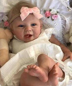 Lifelike Reborn Baby Dolls 22 inches Soft Body Baby Reborn Toddler Girl Look Real Life Weighted Baby Doll Cute Realistic Newborn Toddler Toy Handmade Gifts Age 6+