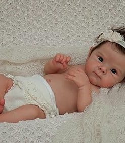 Zero Pam Realistic Reborn Baby Dolls Silicone Full Body Girls 18 Inch Lifelike Newborn Soft Vinyl Baby Real Life Full Body Silicone Reborn Babies Eyes Open with Hair Anatomically Correct 2