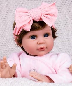 Aori Lifelike Reborn Baby Dolls Real Life Baby Girl Dolls 22” Realistic Reborn Girl Doll with Feeding Accessory Set 2