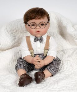 Paradise Galleries Reborn Collector Doll Ping Lau Designer Collection Magnetic Pacifier Bowtie Suspenders Shoes – Dapper Danny 2