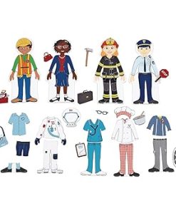 Excellerations Magnetic Career Dressing 8.5 inch Dolls 93 Pieces, Social Emotional Learning, Preschool, Educational Toy, Kids Toys 2