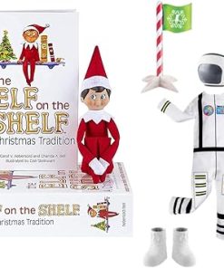 The Elf on the Shelf: A Christmas Tradition Boy Scout Elf (Blue Eyed) with Claus Couture Collection Clausmonaut Astronaut Accessory (Multi-Item Bundle)