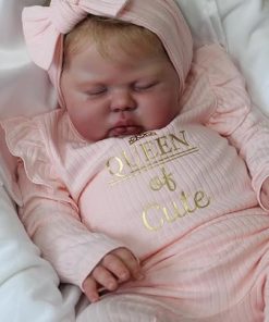 24Inch Newborn Vinyl Baby Sleeping Doll Realistic Lifelike Reborn Dolls Soft Cloth Body Toddler Doll Toy Accessories for Kids & Collection 2