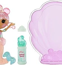 Lalaloopsy Bubbly Mermaid Doll- Laguna Sea Splash & Pet Octopus, Doll’s Hair Makes Bubbles & Pet Squirts Water, Shell tub, Bubbles Solution & Reusable Packaging Playhouse, for Ages 3-103, 578963