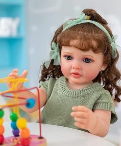 iCradle Reborn Baby Dolls Silicone Vinyl Full Body Grils- 22inch,Realistic Newborn Toddler Doll with Anatomically Correct Washable Toy Gifts for Age3+ 2