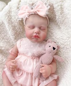 Realistic Reborn Baby Dolls – 20 Inch Real Life Newborn Baby Doll -Loulou, Lifelike Girl Baby Doll with Realistic Veins, Weighted Baby Doll with Accessories Gift for Kids Age 3 + 2