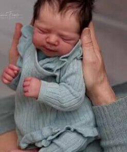 Zero Pam Lifelike Reborn Baby Dolls Boy 18 Inch Realistic Newborn Girl Eyes Closed, Newborn Baby Doll with Soft Cloth Body Real Life Babies Dolls with Hair Silicone Toddler Doll for Kids