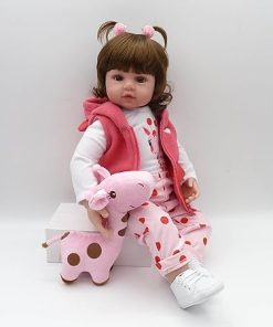 Pinky Reborn 18 Inch 45cm Alive Lifelike Soft Silicone Reborn Doll Vinyl Newborn Babies Real Looking Reborn Baby Dolls with Accessories 2