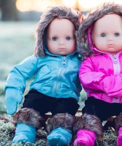 The Queen’s Treasures 15 Inch Baby Doll Clothes , Set of Two Complete Pink & Blue Winter Outerwear Clothes. Two 6 Piece Outdoor Ski Outfits, Compatible with American Girl’s Bitty Baby Twins