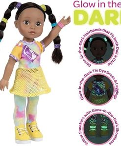 ADORA Glow Girls Doll Set with Glow-in-The-Dark Accessories & Clothes, 14.5″ Realistic Soft & Cuddly Baby Doll for Kids and Toddlers Birthday Gift for Ages 3+ – Harmony 2