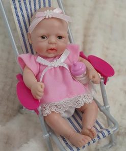 Mire & Mire 7″ Girl Micro Preemie Full Body Silicone Baby Doll Sophia Lifelike Mini Reborn Doll Surprice Children Anti-Stress