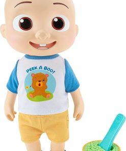 CoComelon Deluxe Interactive JJ Doll – Includes JJ, Shirt, Shorts, Pair of Shoes, Bowl of Peas, Spoon – Toys for Preschoolers