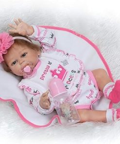 iCradle Silicone Full Body Reborn Baby Dolls Twins Boy and Girl 20 inch Anatomically Correct Newborn Size Bebe Look Real Washable Toys for Toddler Doll House 2 PCS 2