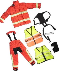 1/6 Scale Fire Suit Set Clothing Handmade Clothing. Formal Firefighter for 12 -inch Doll Figures Body Accessories , Red