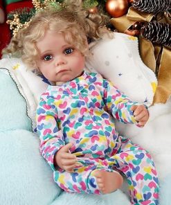 Lifelike Reborn Baby Dolls Toddler Girl – 22 Inch Realistic Newborn Handmade Dolls w/Cute Colorful Heart Clothes, Real Life Soft Weighted Full Vinyl Body, Gift for Kid Age 3+